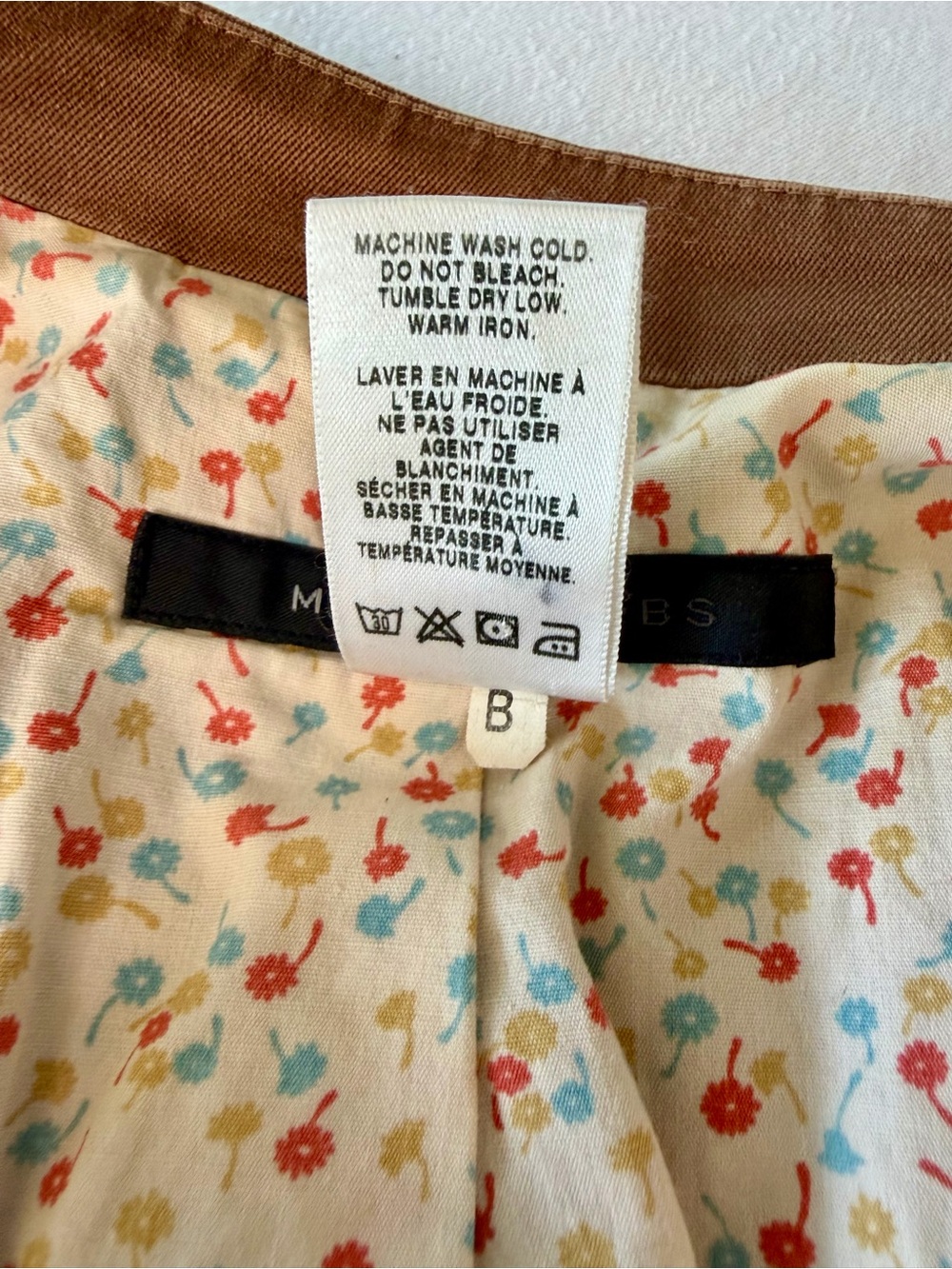 Marc Jacobs Vintage Cognac Button-Front Jacket, Grosgrain trim, 6 (smaller), EUC - Picture 11 of 12